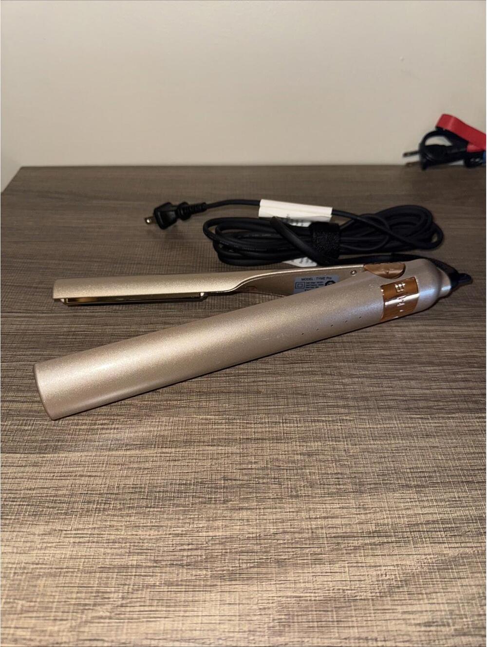 TYME Iron Pro 2-in-1 Hair Curler Straightener , 5 Heat Settings , Rose Gold